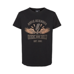 Sofie Schnoor Felina t-shirt - Black "Rock and roll"